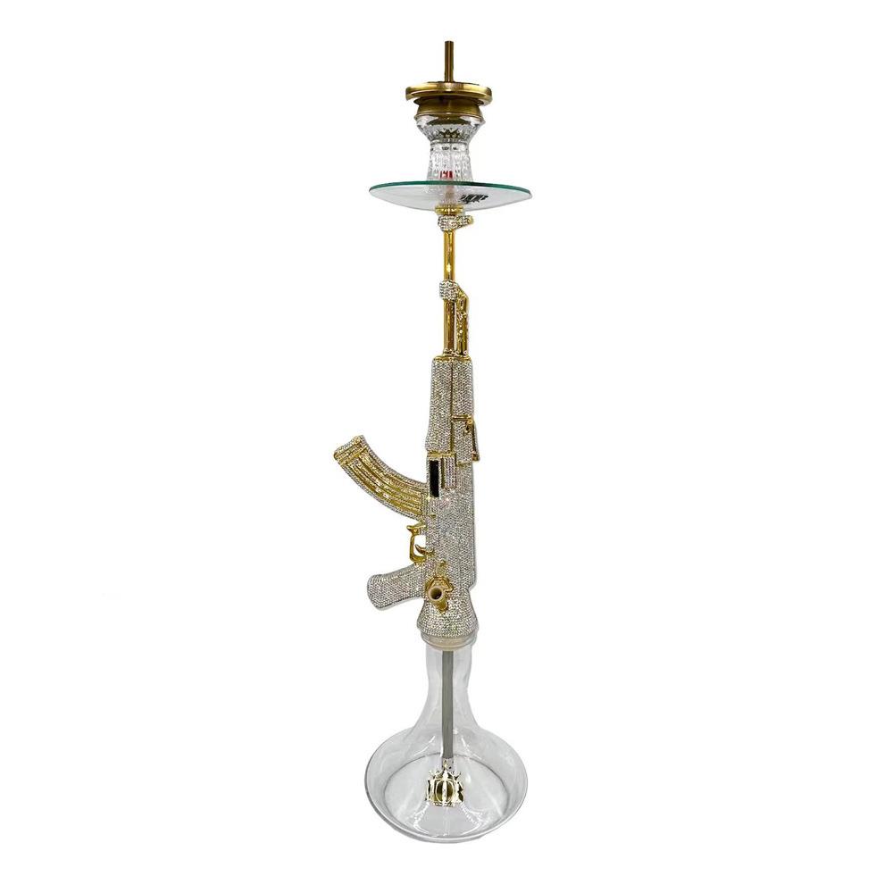 爆款现货带钻AK47水烟壶满钻树脂大号水烟壶枪型水烟壶shisha