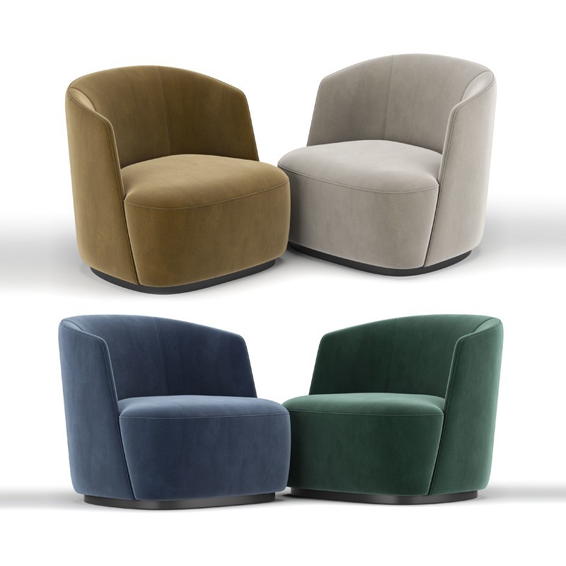 北欧轻奢丝绒设计师单人沙发椅