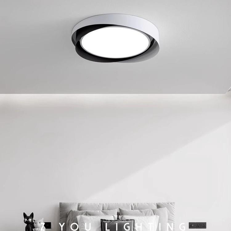 意式极简吸顶灯现代简约创意圆形卧室儿童房间护眼led书房灯