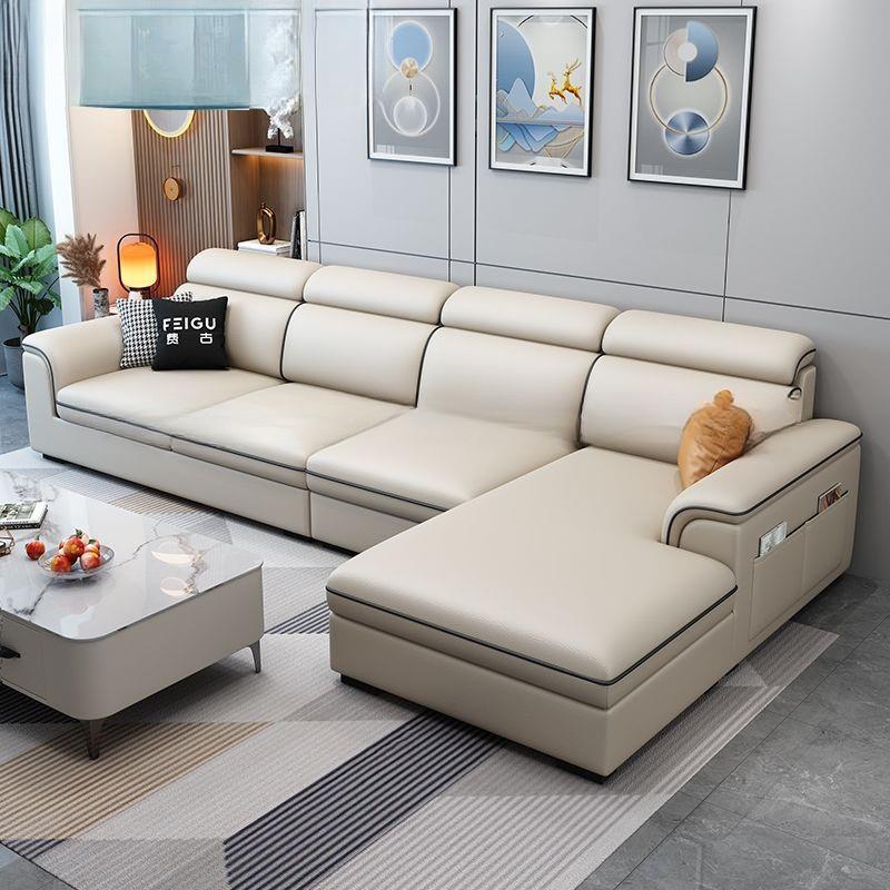 时尚北欧布艺沙发客厅小户型简约现代免洗科技猫抓布整装沙发组合