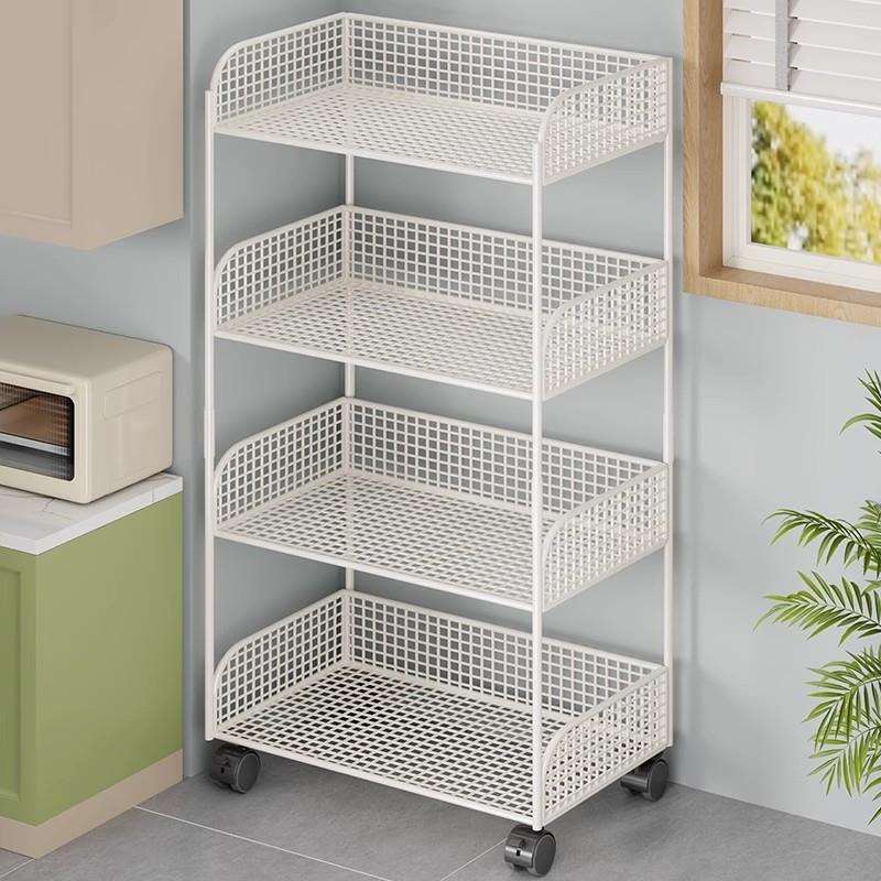 厨房置物架可移动多层架子家用多功能落地带轮放蔬菜分层收纳推车