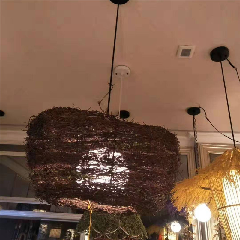新中式东南亚田园竹编吊灯
