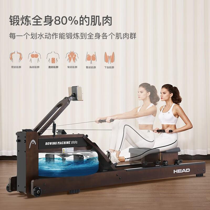 海德(HEAD)生态智能家用水阻划船器可折叠免安装WR655橡胶木
