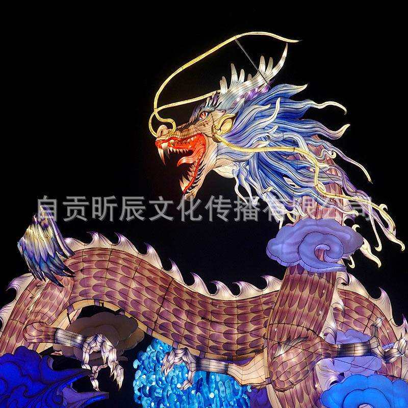 大型蛇年花灯灯会庙会彩灯手工制作元宵节春节节庆灯笼
