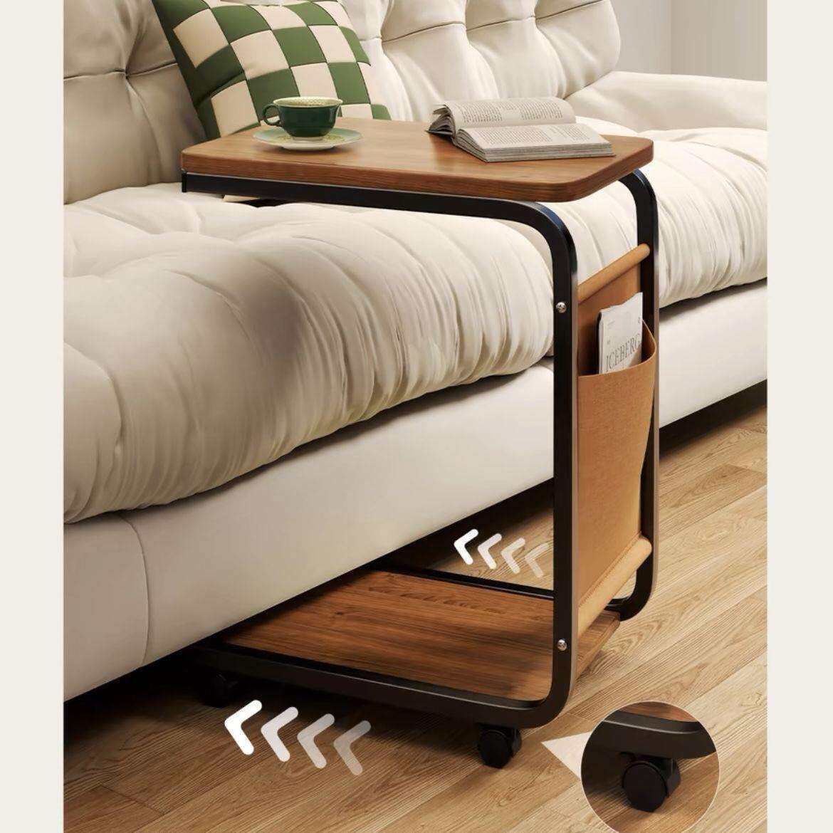 小型床头柜简约现代家用卧室置物架电脑桌床边桌可移动床头小桌子