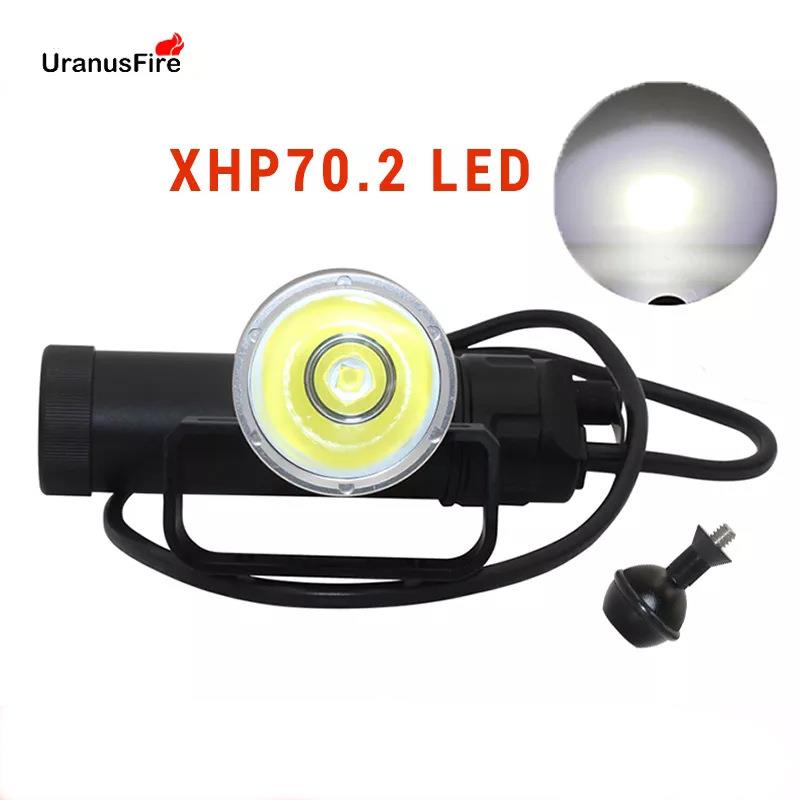 XHP70白光专业潜水分体灯18650水陆两用超长续航充电大功率手电筒