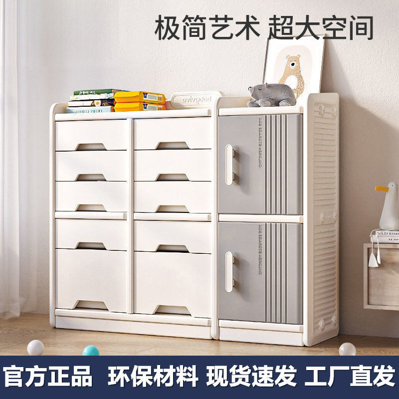 babyviva宝宝玩具收纳架喂养台柜子婴儿用品衣服分类储物盒整理箱