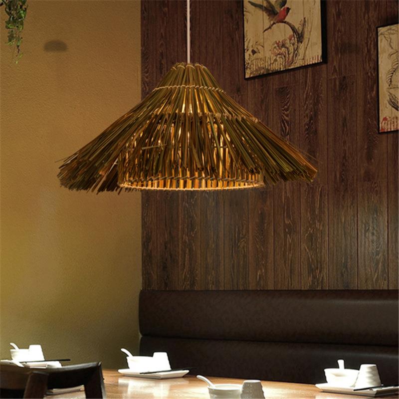 贵溪市创意藤艺东南亚风格民宿吊灯饭馆过道阳灯新中式吊灯竹编灯