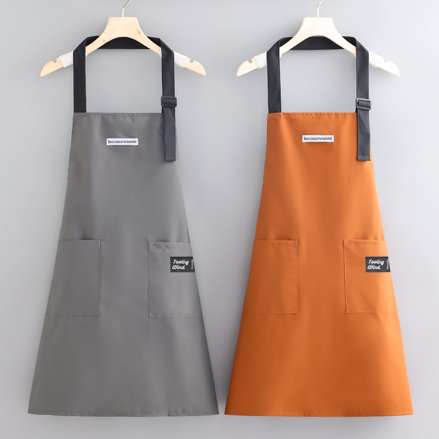 简约围腰无袖成人防水防油围裙耐脏干活家用做饭上班餐饮舒适罩衣
