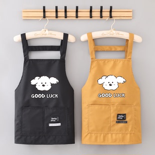 卡通防水防油围裙背带厨房做饭家用围腰可定制logo工作服耐脏 时尚
