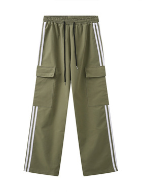 Overalls Elastic Pocket Pants Female Vintage Casual Trousers