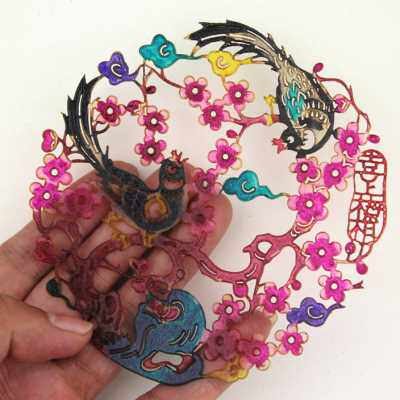 陕西西安皮影戏工艺品镜框家居摆件摆台装饰画吉祥花鸟送友人