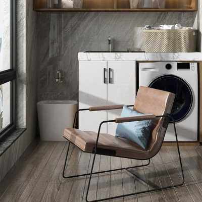 民洁陶瓷拖把池家用阳台卫生间防溅水落地式高脚台控下水墩布池