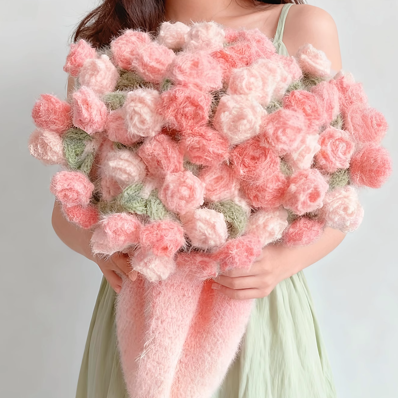 新款梦幻渐变玫瑰花毯diy手工编织毛线花束毯子材料包送女友礼物,服饰配件/皮带/帽子/围巾,毛线,淘宝优惠券,粉丝福利购,淘宝优惠卷