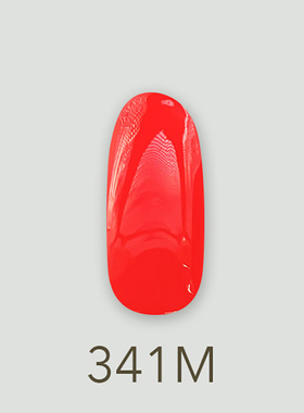 日本MD甲油胶341深珊瑚实色红色悸动腮红系列美甲店专用