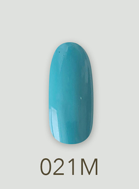 日本MD甲油胶021珊瑚蓝实色海蓝色基础色系美甲店专用