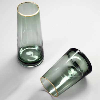 贝汉美轻奢玻璃透明花瓶摆件客厅插花水培餐桌电视柜家居装饰品