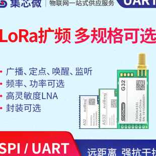 新一代低功耗小体积LORA模块433无线串口收模块发SX1262/SX1278