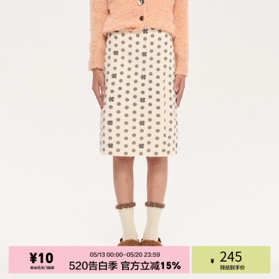 「heris」四叶草波点半裙