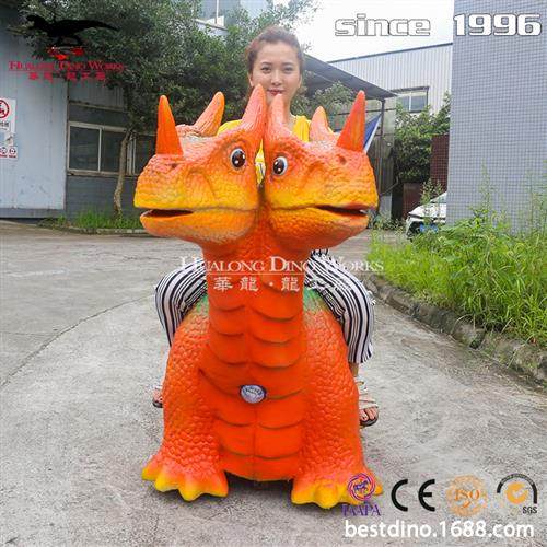新款广场公园地摊网红仿真硅胶恐龙电动跑跑小车亲子互动玩具