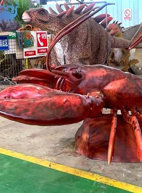 仿真动物动态模型龙虾爬爬虾模型海鲜馆馆饭店餐馆店招美陈装饰