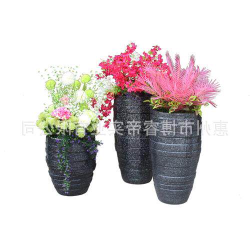 玻璃钢落地花盆组合商杨影院美陈花器售楼处广场花瓶摆件创意花盆