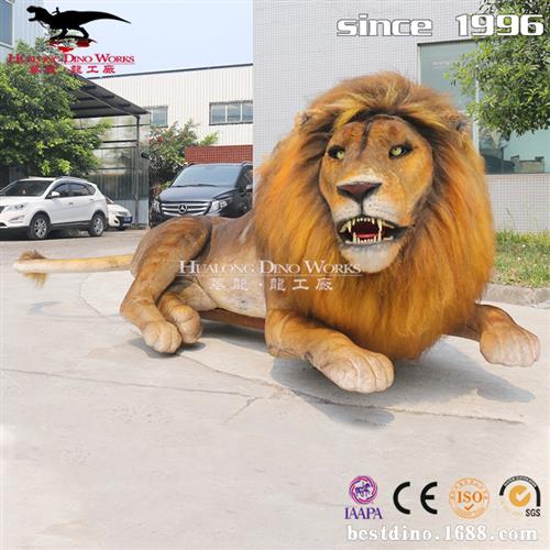 大型仿真动物模型制作厂家电动仿生仿真狮子机模仿生动物来图定制