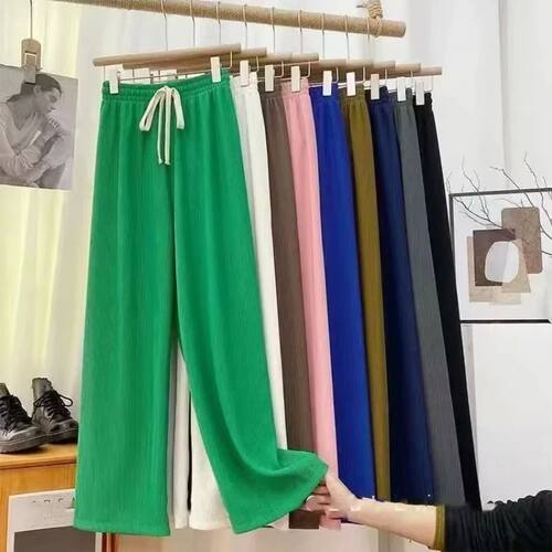 女士阔腿休闲裤垂坠显瘦百搭