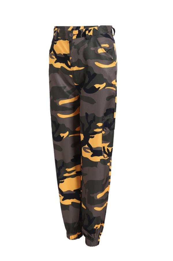 休闲迷彩口袋哈伦长裤