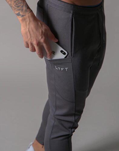 Men's invisible zippered pocket leggings隐形拉链口袋小脚长裤