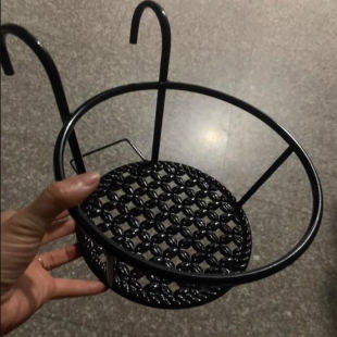 免安装盆栽铁艺栏杆花架护栏欧式悬挂式阳台吊篮绿萝多肉花盆架子