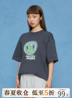 DKZ潮牌印花短袖t恤女装2023年新款宽松显瘦百搭纯棉上衣