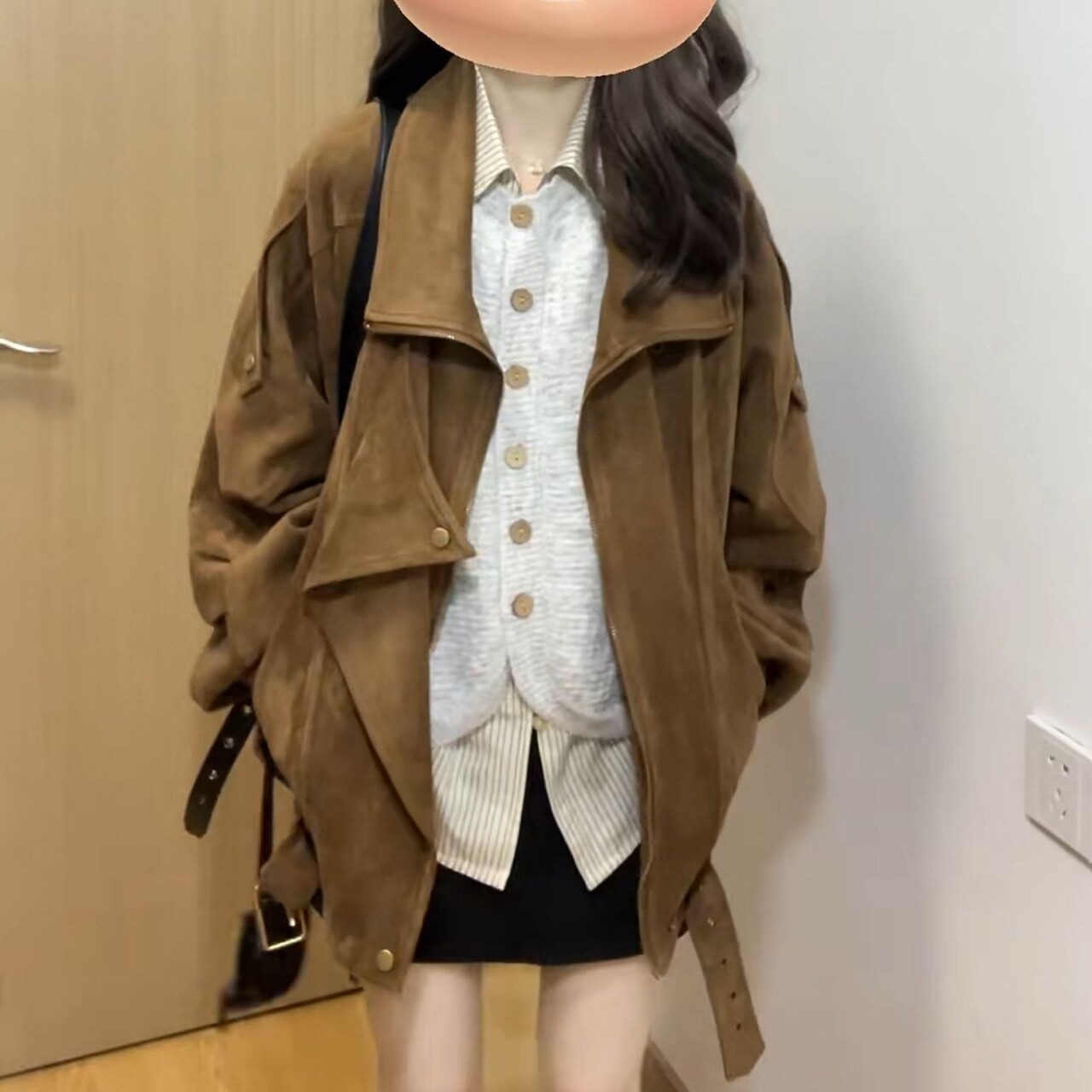 休闲风麂皮早秋季外套女精致2026新款今年流行爆款独特漂亮初秋天