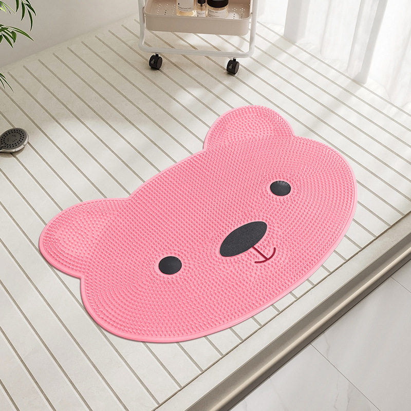 卡通浴室防滑垫淋浴搓脚神器懒人刷脚按摩洗脚垫带吸盘卫生间地垫