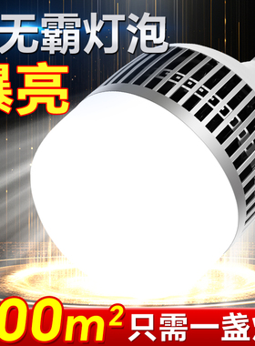 led灯泡E27螺口家用车间工厂房节能超亮球泡100W300W大功率照明灯