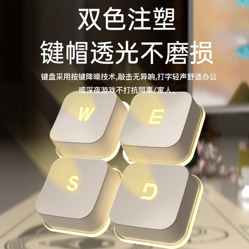 套装键鼠键盘手感超无声薄膜办公电脑游戏鼠标有线机械打字好静音