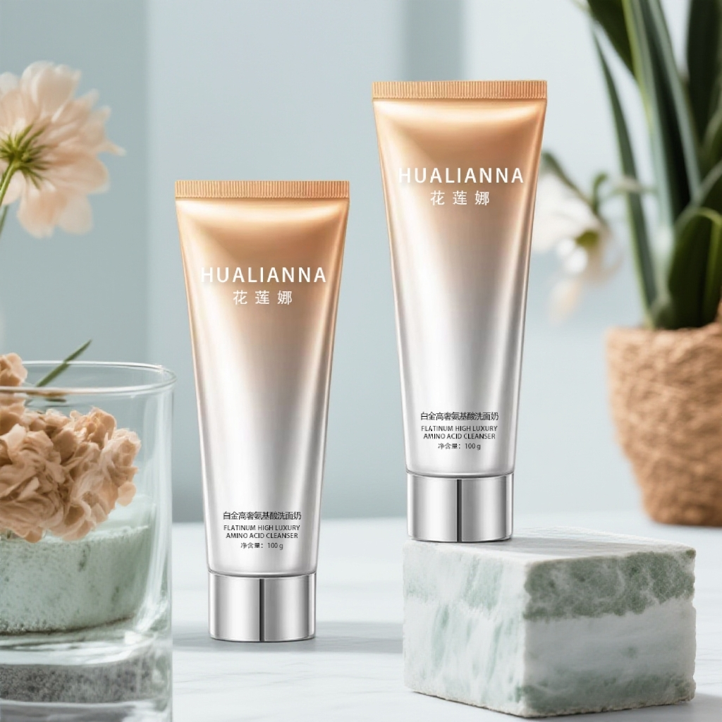 【发2支】花莲娜白金高奢氨基酸洗面奶100g保湿清洁,美容护肤/美体/精油,洁面,淘宝优惠券,粉丝福利购,淘宝优惠卷