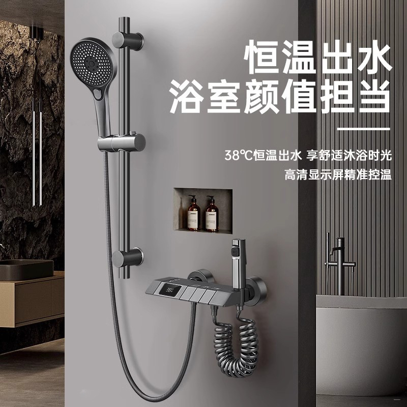享淋全铜淋浴头浴室简易