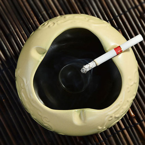 创意欧式陶瓷烟灰缸防灰飞易洗