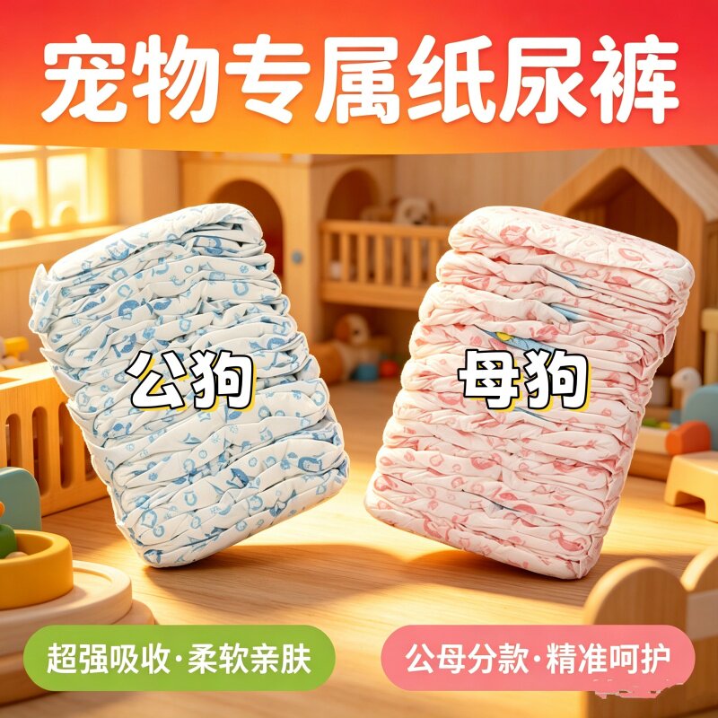 防漏生理裤宠物纸尿裤尿不湿泰迪小狗犬用公母舒适透气月经裤尿片