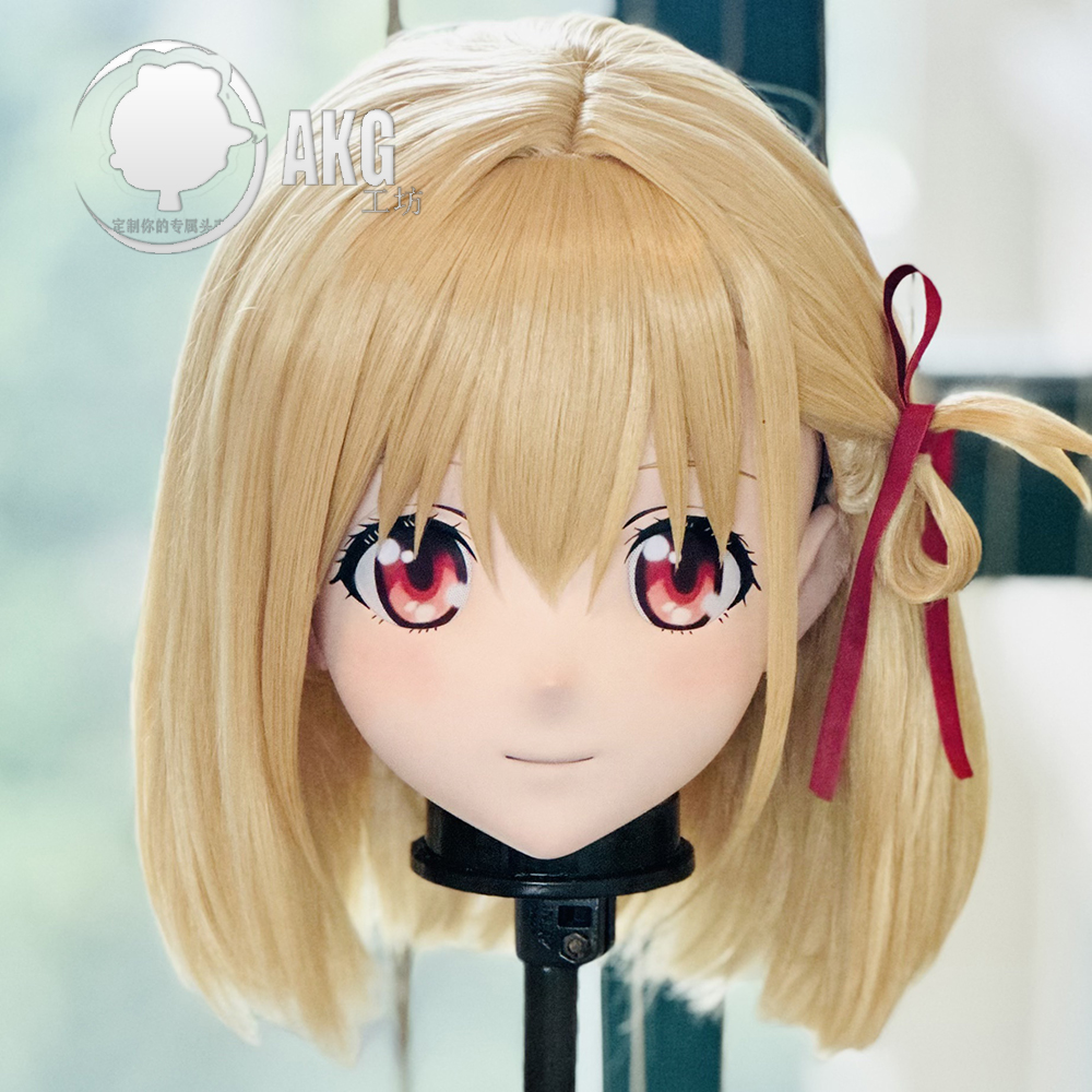 二次元kig面具定做全头带锁头壳定制kigurumi动漫头套  千束