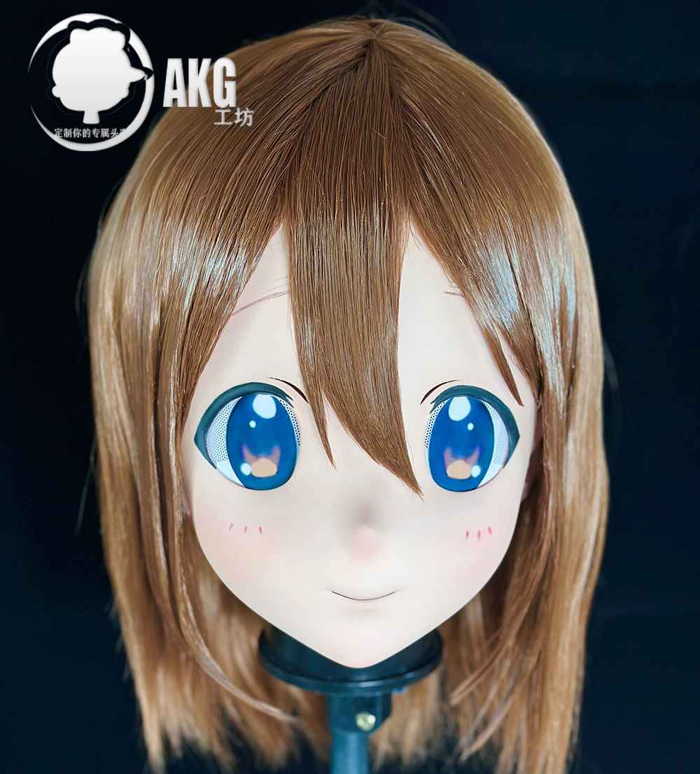 全头带锁cosplay二次元道具kig面具Kigurumi头套  轻音少女平泽唯