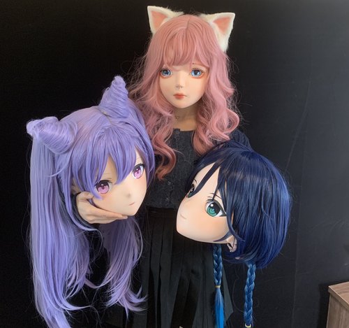 AKG二次元kig面具定做全头头壳定制kigurumi动漫头套