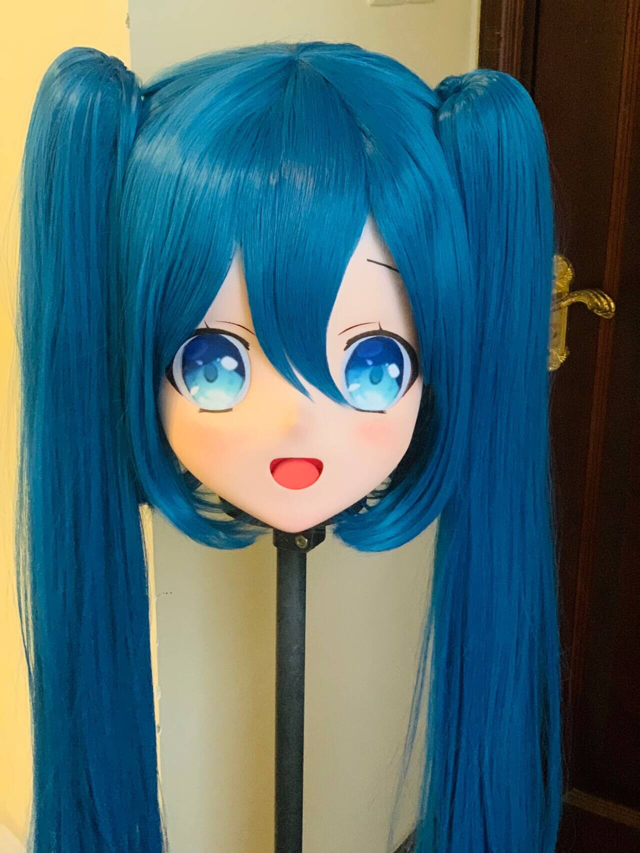 全头带锁cosplay二次元动漫道具kig面具kigurumi头初音