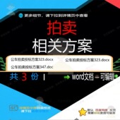 拍卖相关方案 方案word投标文档精品公拍卖word车可编相编辑