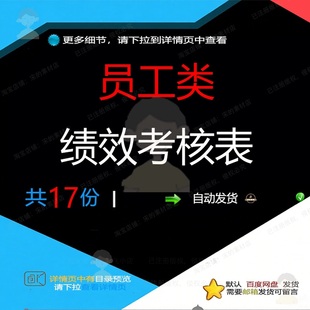 员工类绩效考核表评分表考核管理员质检员仓主管会计绩效库专模