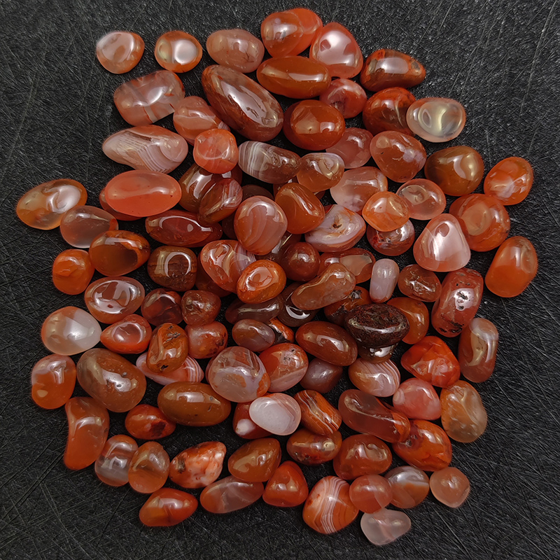 天然宝石 红玛瑙(100克装)水红玛瑙 供佛七宝石供曼扎装藏混搭