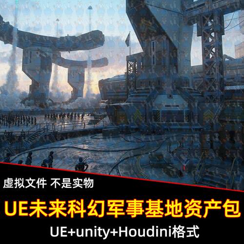 UE5虚幻5赛博朋克未来科幻军事基地防御工事资产包unity