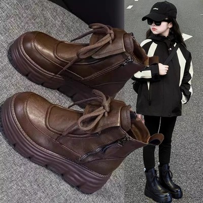 女童马丁靴2025秋冬新款儿童靴子