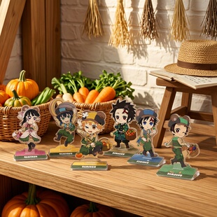 鬼灭之刃丰收季10cm立牌福冈义勇我妻善逸亚克力立牌动漫桌面摆件